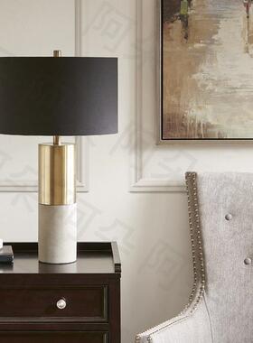 简约现代卧室台灯床头柜灯美式大理石创意别墅样板房客厅温馨T698