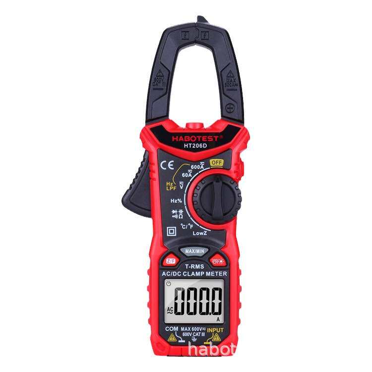 跨境 华博HT206A钳形表万用表高精度数字电流表钳表交流表自动