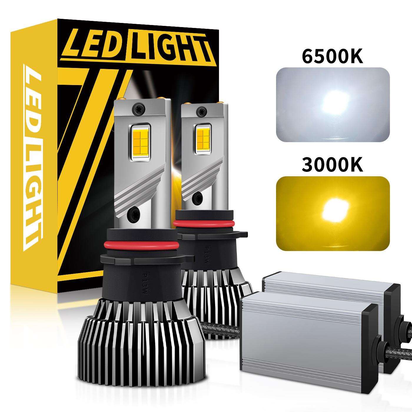 双色led雾灯H11白光H3黄光双铜管881大功率H8 PSX24W PSX26W H10