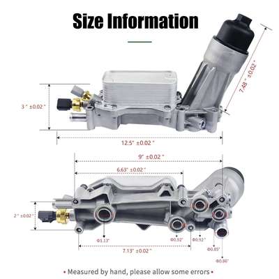 跨境68105583AF51发动机 机油冷却器 铝合金 oil FIlte adapter