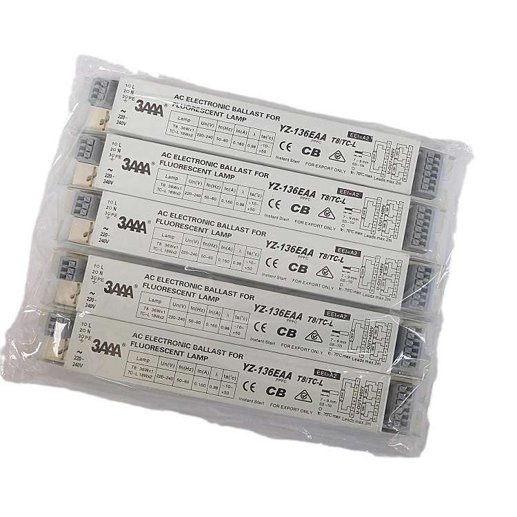 3AAA电子镇流器 YZ-136EAA T8/TC-L 一拖一36W40W电子镇流器