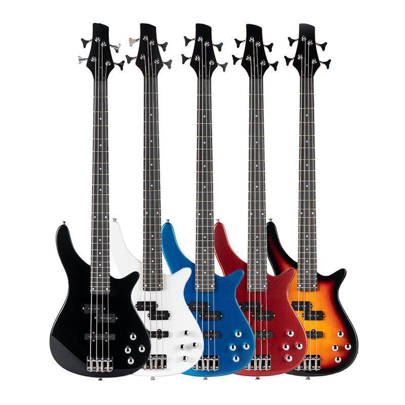 电贝司椴木四弦贝司bass4弦电贝斯初学入门专业演出摇滚乐器