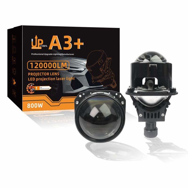 A3+3寸大灯双光透镜远近一体切线光型无损65W大功率通用H4H7改装