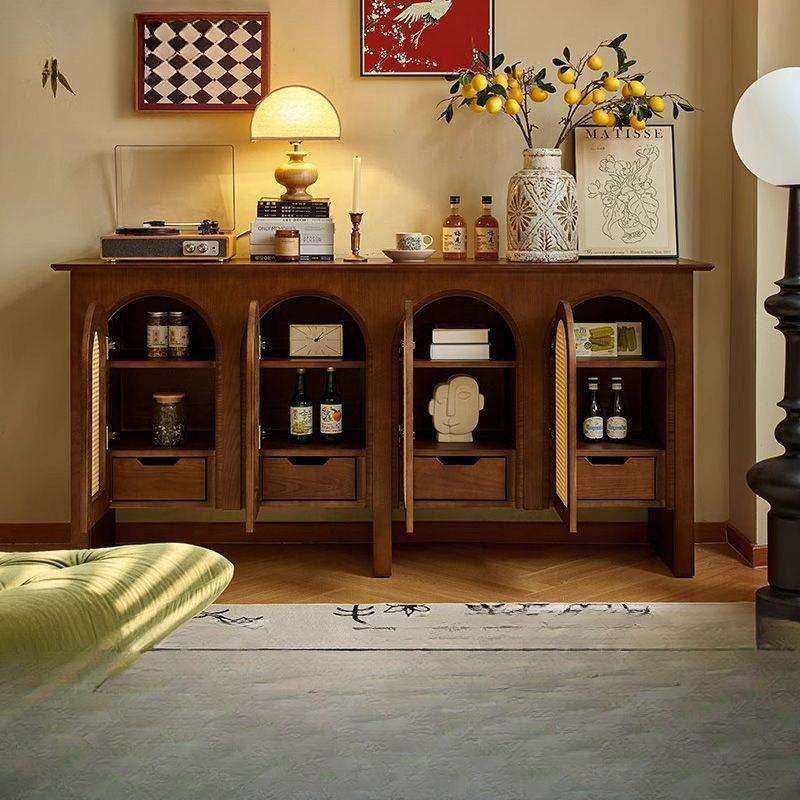 法式中古风拱形门实木餐边柜复古靠墙茶水柜玄关储物斗柜客厅家用,鲜花速递/花卉仿真/绿植园艺,割草机/草坪机,淘宝优惠券,粉丝福利购,淘宝优惠卷