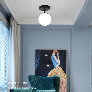 2023年新款阳台灯过道灯入户门玄关灯现代玻璃北欧楼梯魔豆吸顶灯