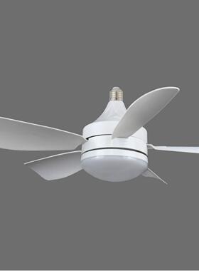 跨境爆款E27螺口插扇叶风扇灯静音风扇灯三色温照明摇控LED风扇灯