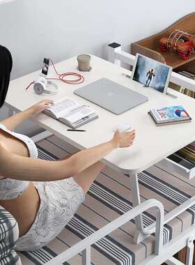 电脑桌简易懒人床上可折叠书桌女生卧室小桌子学生宿舍飘窗学