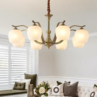 2025年新款美式客厅灯吊灯卧室主灯法式轻奢高级餐厅欧式复古灯具