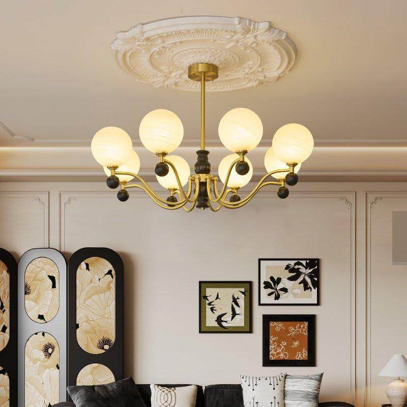 全铜法式中古风客厅吊灯复古设计师魔豆仿云石卧室主灯创意餐厅灯,农机/农具/农膜,播种栽苗器/地膜机,淘宝优惠券,粉丝福利购,淘宝优惠卷