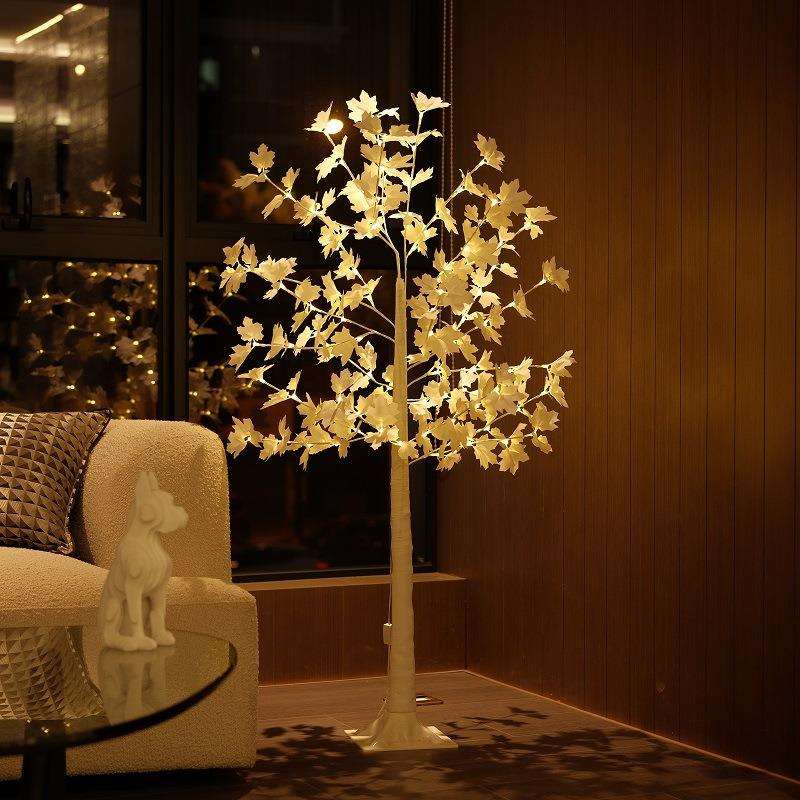 仿真枫树灯客厅落地灯轻奢装饰氛围led摆件清新装饰灯工厂直销新