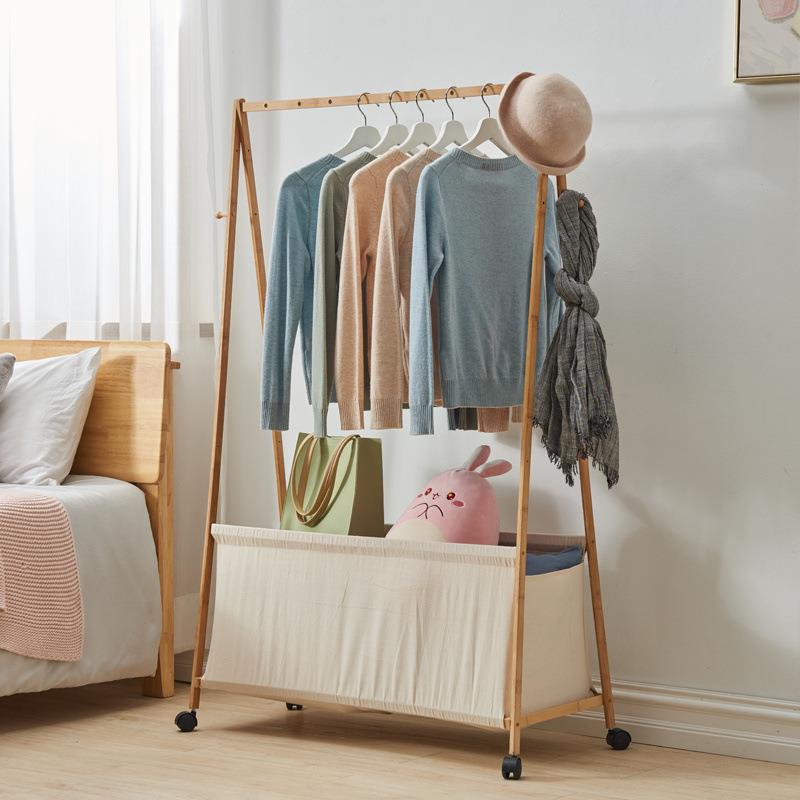 床边隔夜落地衣架卧室晚上睡觉放衣服的收纳筐室内置物次净衣帽架