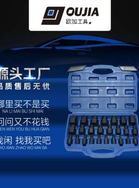 厂家直销25pc螺母取出器破损螺丝螺帽拆除工具套装英制断丝取出器