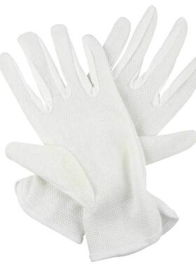 汉盾 HD-GP5509 纯棉30g 点塑防滑舒适耐用白色礼仪手套10付/打