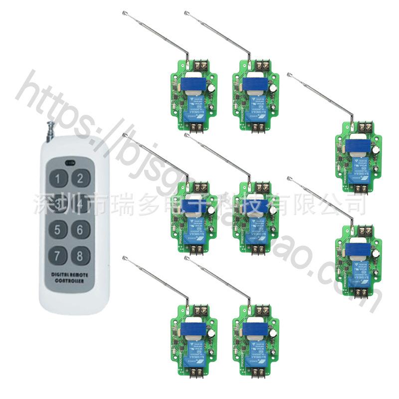 220V380V一拖八8路遥控开关1000米大功率三相浇地水泵电机洗车机