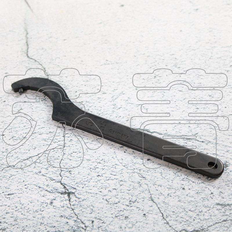 德国原装进口AMF 钩形扳手 月牙扳手 带圆形销 25/28-180/195