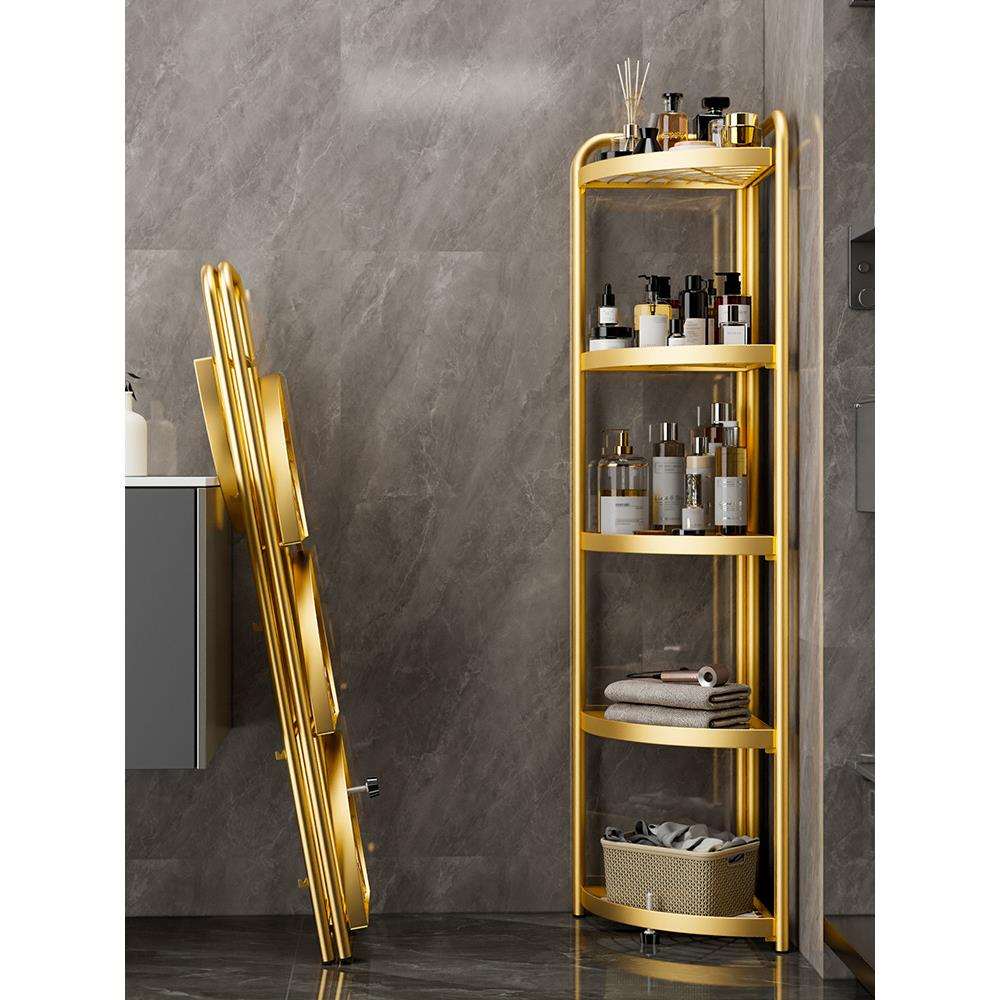 卫生间落地多层三角置物架厕所收纳用品大全洗手间浴室脸盆架