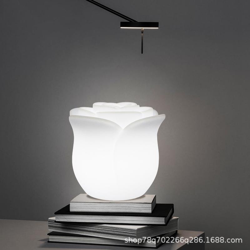 发光花朵室内小台灯氛围灯户外庭院装饰别墅花园草坪景观玫瑰花灯