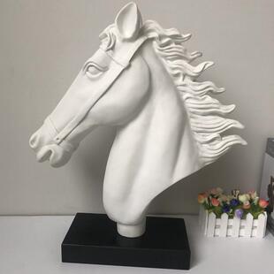 树脂工艺品客厅别墅软装样板房饰品摆件现代简约马家居手工发财树