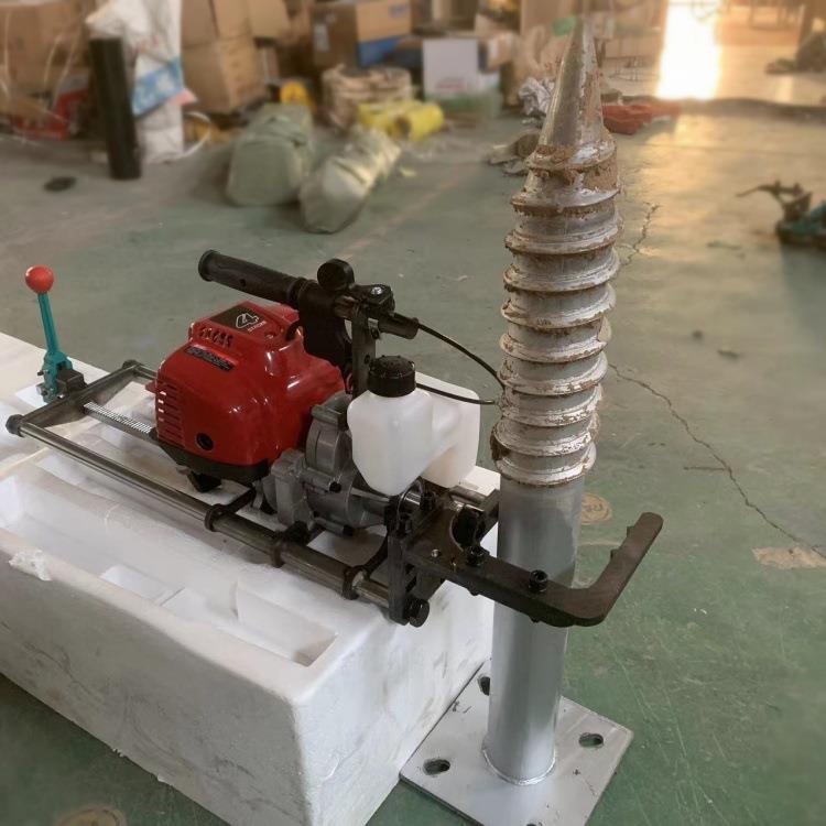 大功率光伏立柱对穿孔钻孔机钢管螺丝打孔机山地太阳能支架钻眼