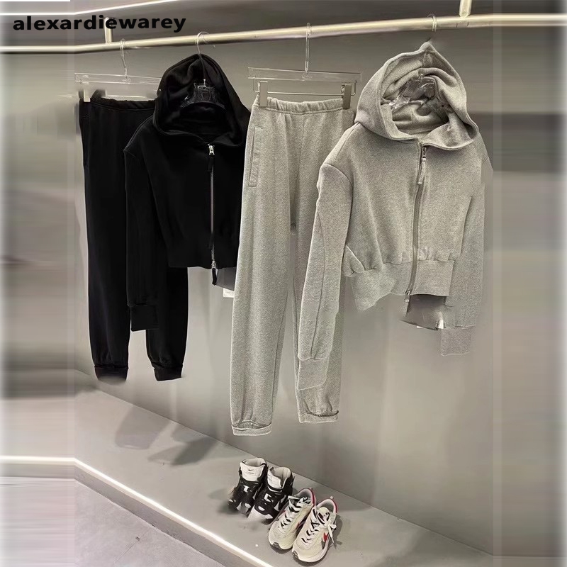 链连帽卫衣休闲裤两件套长袖套装