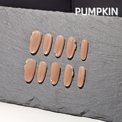 Pumpkin nail26新纯手工纯色系日常通勤显白显嫩裸色WJ-10262006