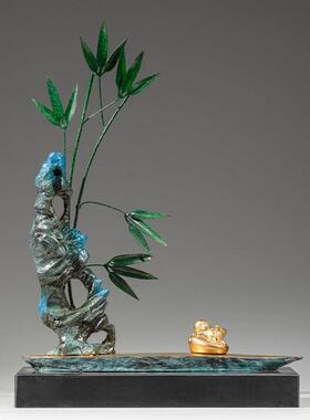 铜金岁月富足竹子黄铜摆件富贵竹开业乔迁新居入伙升职送礼铜装饰