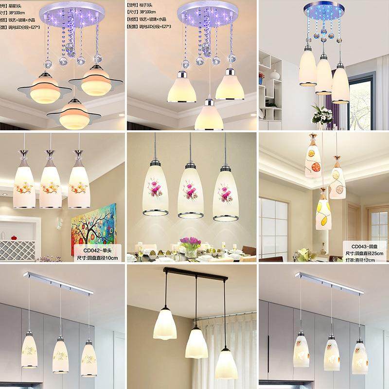 餐厅吊灯三头创意个性工业风吧台卧室餐厅灯简约现代过道餐吊灯具