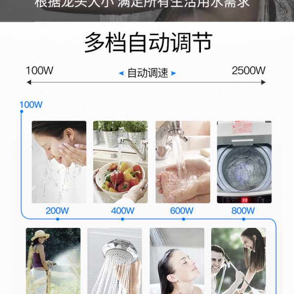 变频增压泵全自动恒压220V家用自来水加压泵永磁低音管道自吸泵
