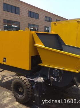 HBT10混凝土拖泵 泵送高50米 远距离100米 大颗粒输送拖泵 15千瓦