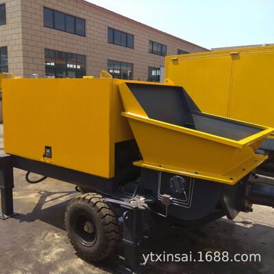 HBT10混凝土拖泵 泵送高50米 远距离100米 大颗粒输送拖泵 15千瓦