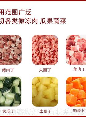 不锈钢高速切三维切冻肉机TVO牛肉羊肉鸡丁鸭冻肉切丁机果蔬切丁