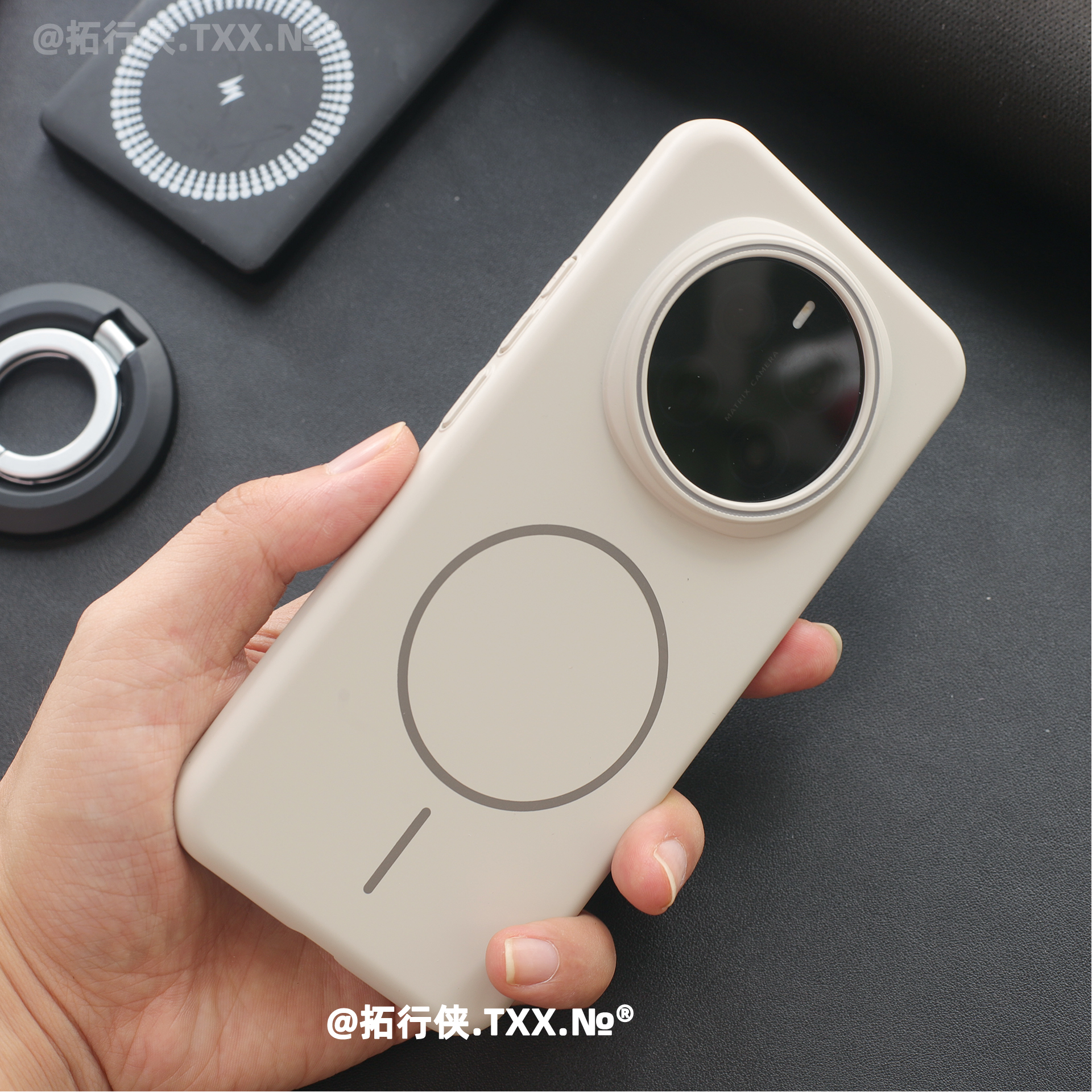 新品柔润细环磁吸壳适用荣耀Magic8pro手机壳极简岩石白色Magic7/6磨砂防指纹X70i/X60/50GT全包防摔纯色外壳