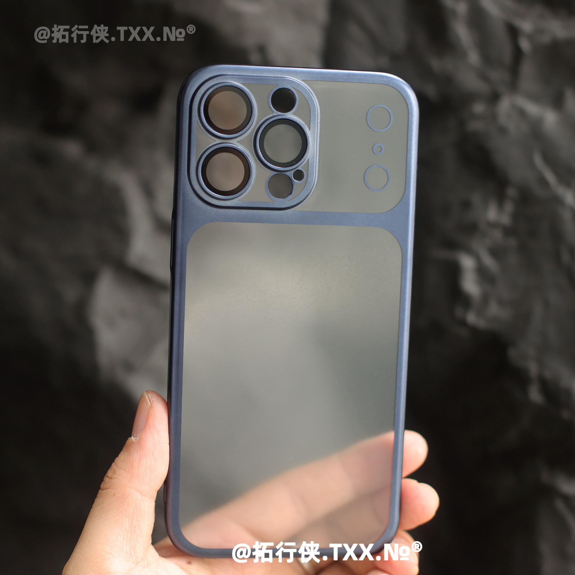 【冰雾透明裸感电镀壳】适用iPhone苹果16秒变17手机壳轻奢深蓝色15ProMax轻薄PC硬壳14防摔13全包自带镜头膜