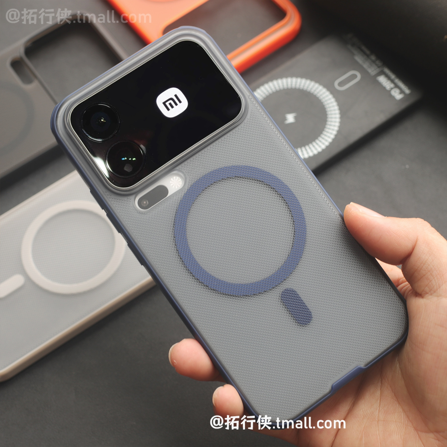 高级蓝色【立体波点磁吸壳】适用Xiaomi小米17pro手机壳不挡广角17Promax保护套透明磨砂抗指纹15pro防摔外壳