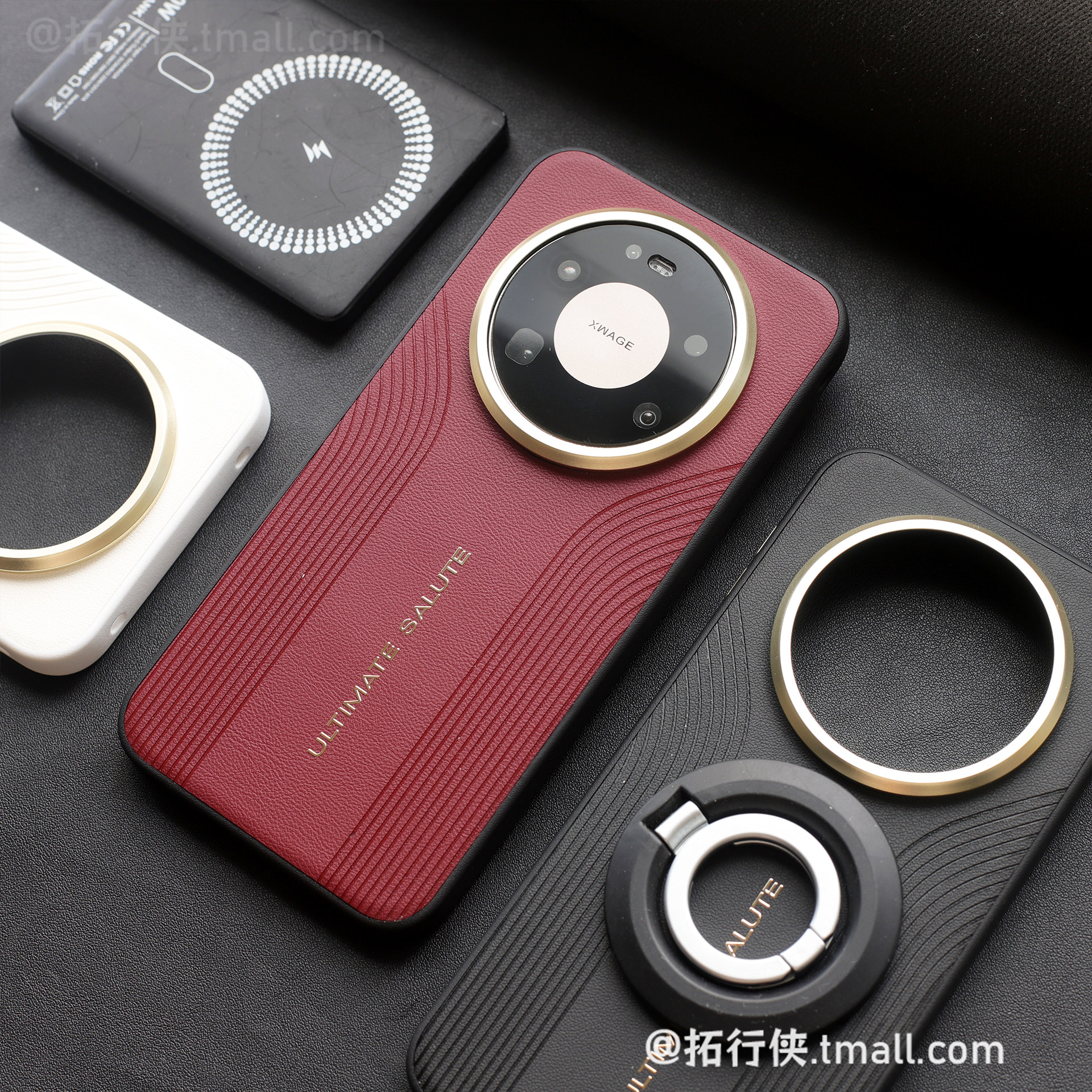 高档酒红色【金甲磁吸壳】适用华为Mate80手机壳Mate80proMax保护套皮纹磁吸充电外壳金属镜框大孔防摔抗指纹