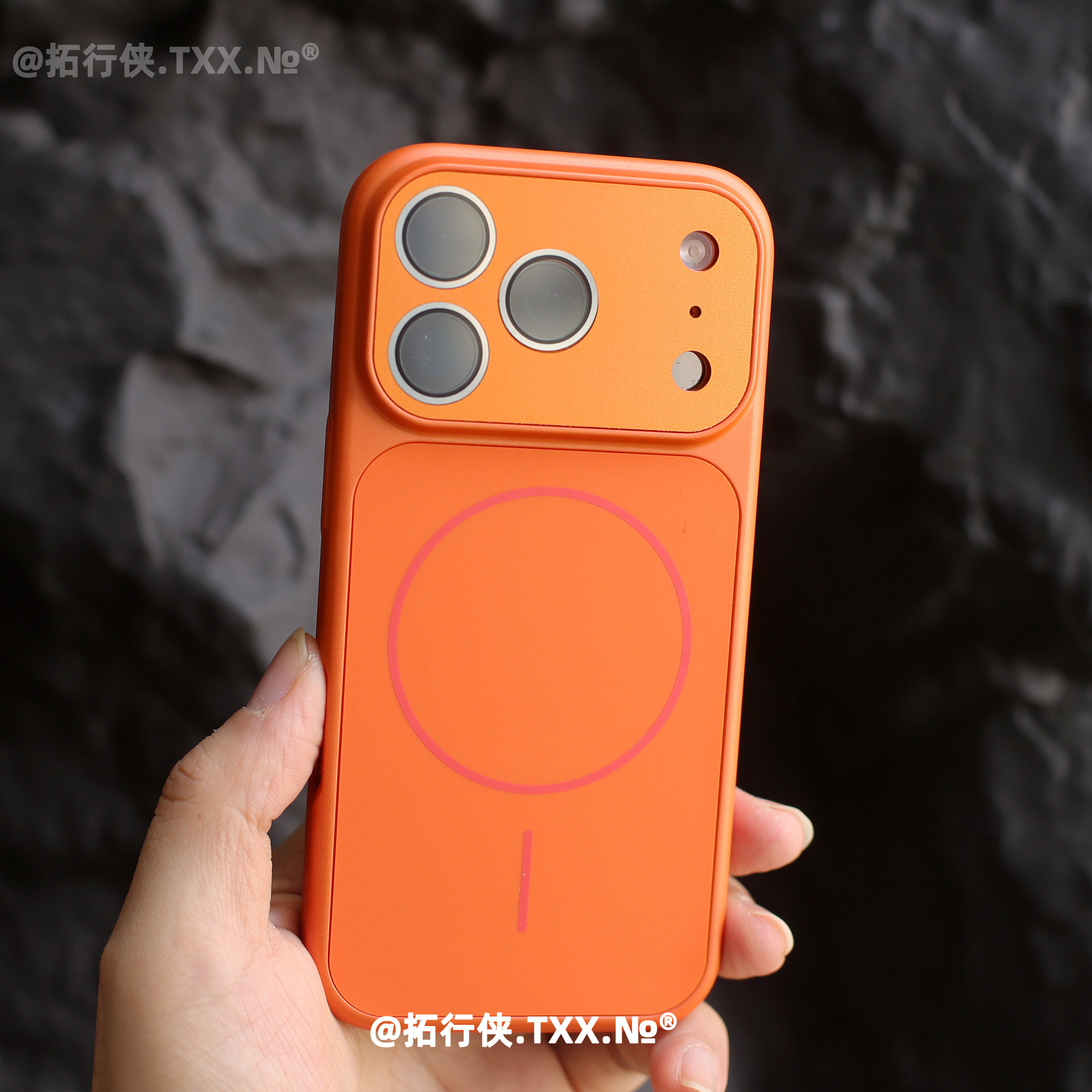新品【秒变17大视窗壳】适用iPhone苹果15/16手机壳橙色细环Magsafe磁吸充电17promax保护套14镜头膜全包13女