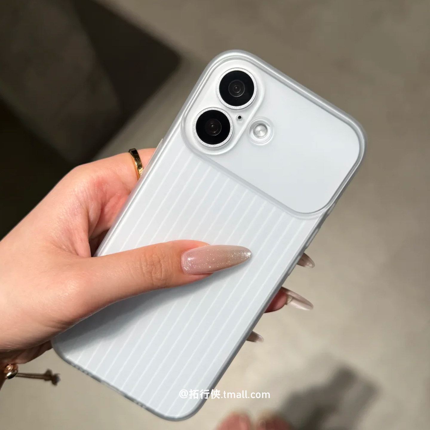 拓行侠适用iPhone17手机壳苹果17大视窗保护套tpu瓦楞软壳16/15/14极简透白肤感保护壳promax新款13/plus外壳