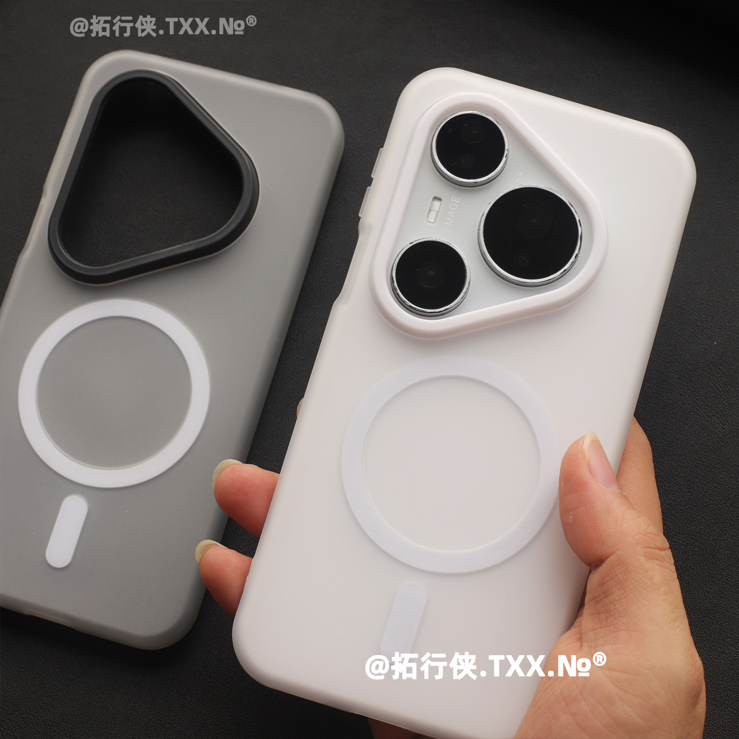 【简约黑白色果冻二合一】适用华为Pura80/P70pro+磁吸手机壳p60/70Ultra新款Mate70/60/50e全包硅胶双层防摔