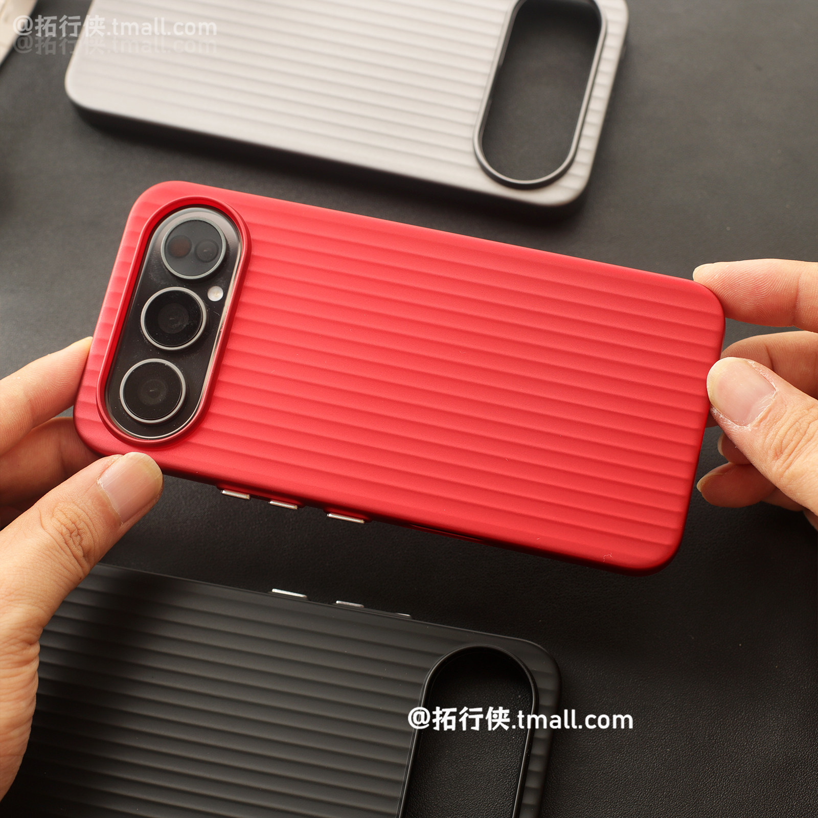 勃垦地红瓦楞纹手机壳适用iPhoneAir苹果Air保护套复古风17Air超薄防指纹promax独立按键16plus/15/14硬外壳3