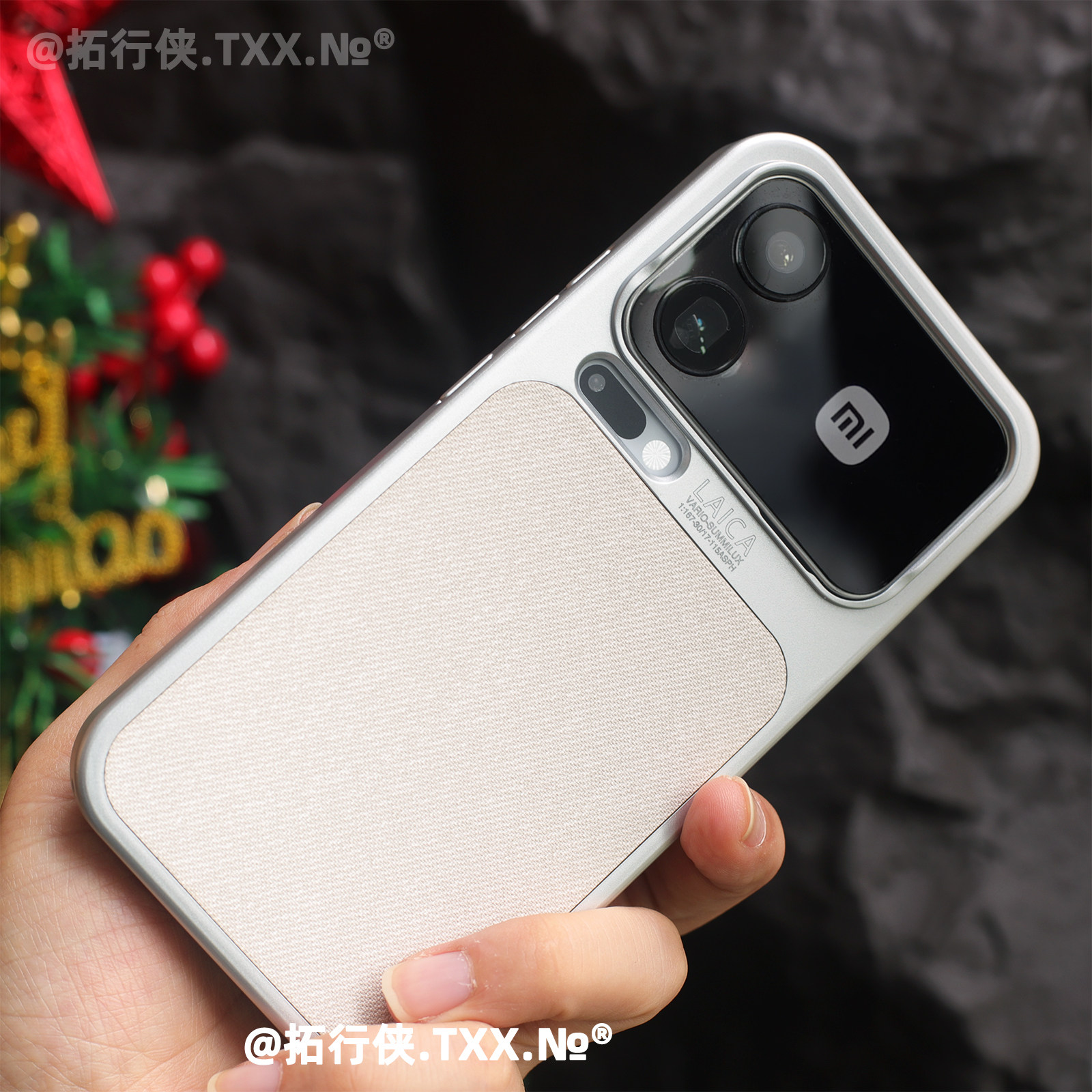 白月光INS毛麻布纹适用小米17Pro手机壳背屏全包防摔保护套Xiaomi十七17Promax不挡广角强磁吸充电外壳防指纹