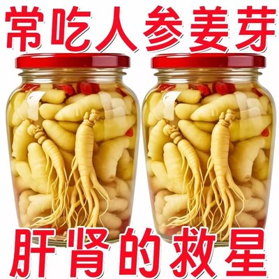 人参枸杞泡姜芽嫩姜泡菜腌制醋泡姜正宗枸杞泡姜芽山东淄博特产嫩
