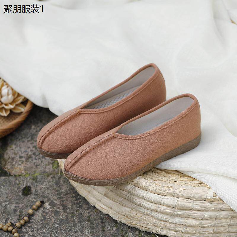 夏季禅意汉服女低帮棉布