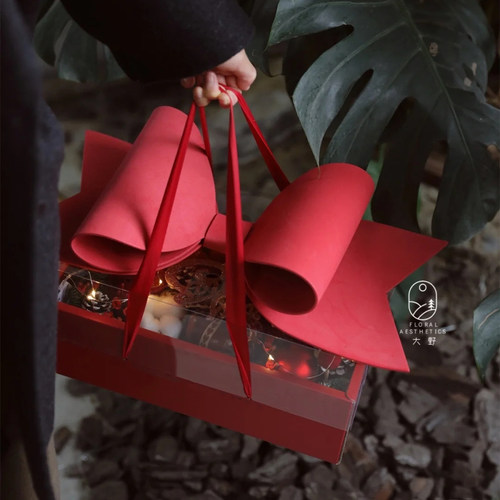 圣诞节水果礼盒手提插花盒礼品盒