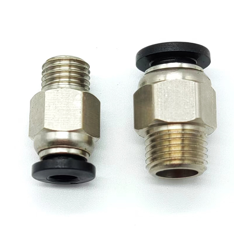 模具水嘴快速接头公制粗牙M8M10MA12M14M16气动螺纹PC水咀铜镀镍