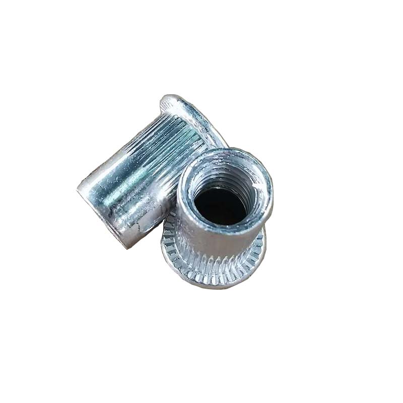 50pcs/盒铝合金拉铆螺母平圆头竖纹拉帽滚花柱拉母M3-M8组合盒装