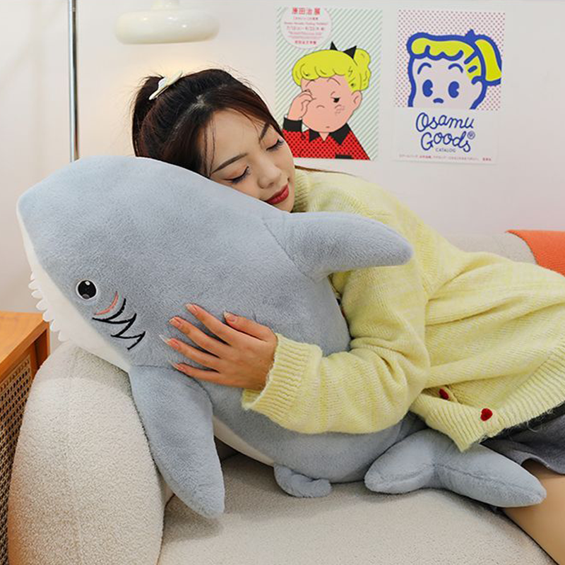 英贝萌鲨鱼娃娃毛绒玩偶趴睡枕床用长条抱枕儿童玩具生日礼物女生,玩具/童车/益智/积木/模型,毛绒/玩偶/公仔/布艺类玩具,淘宝优惠券,粉丝福利购,淘宝优惠卷