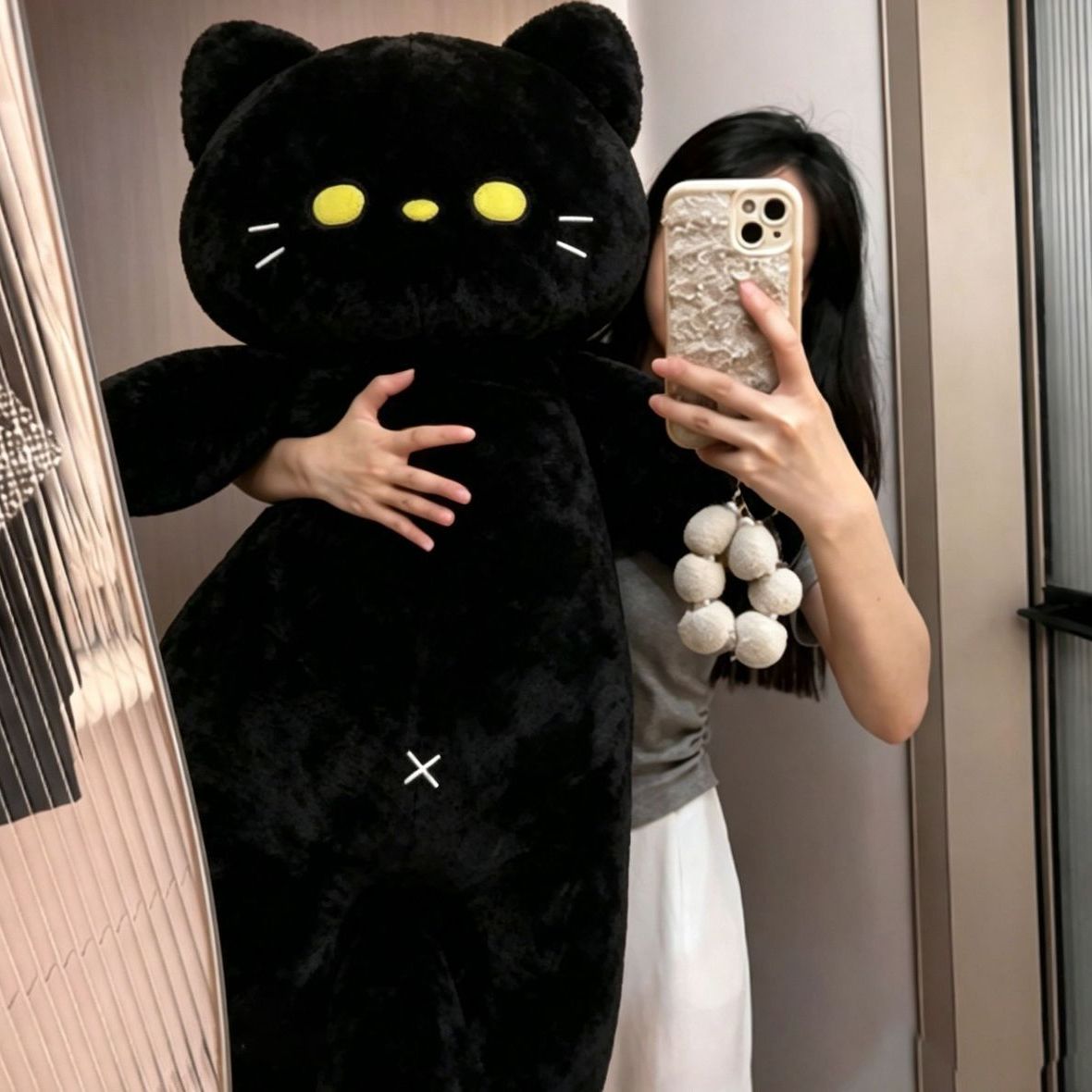 英贝萌大猫猫玩偶抱枕睡觉长条超软猫咪公仔靠垫客厅沙发生日礼物