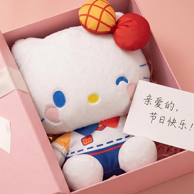 英贝萌hellokitty公仔玩偶睡觉毛绒娃娃凯蒂猫咪抱枕儿童生日礼物