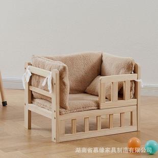 通用离地可拆洗宠物床工厂直销 实木狗狗床泰迪比熊猫木床狗窝四季