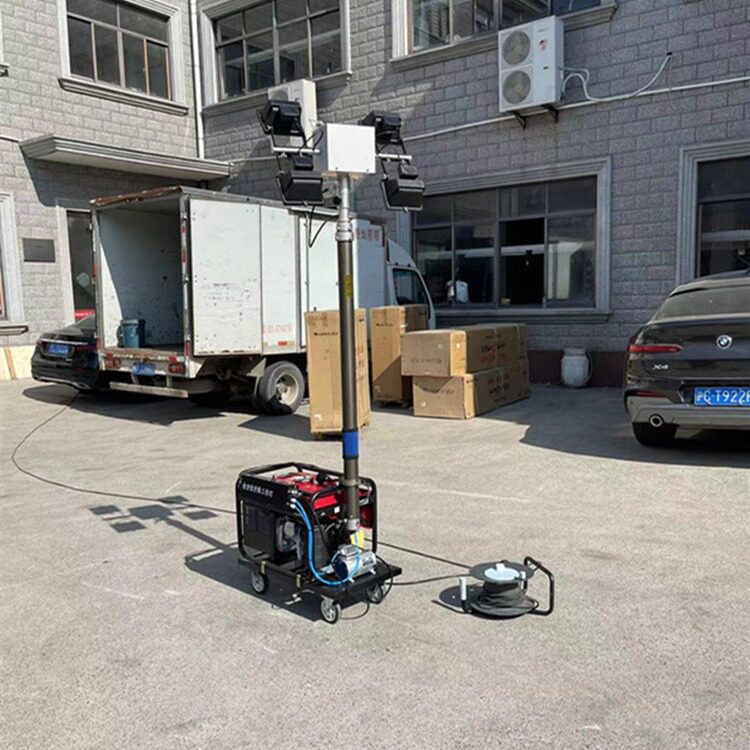 气动升降移动云台泛光灯车